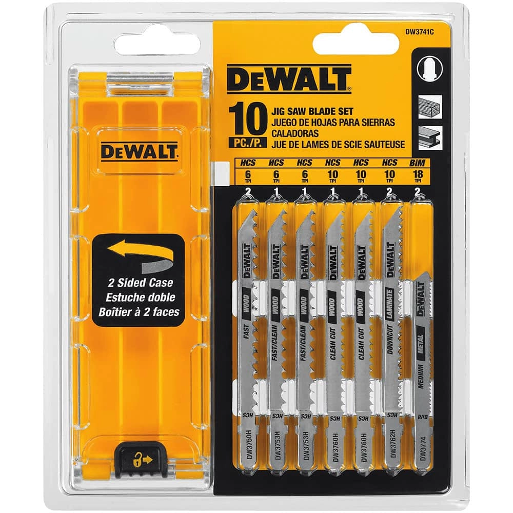 Dewalt 10-Piece T-Shank Jig Saw Blade Set with Case