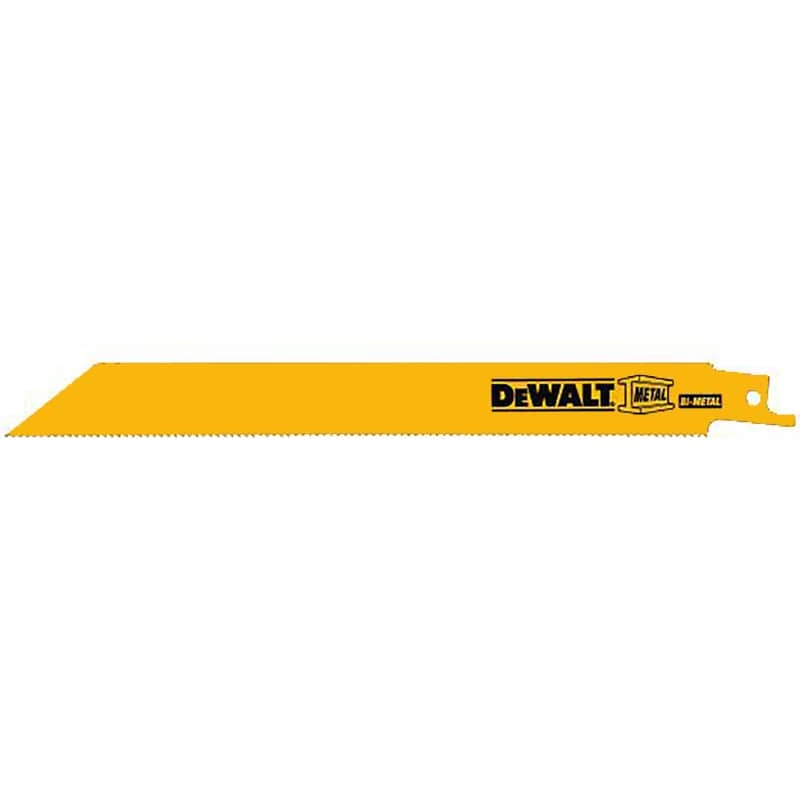 Dewalt 8" 14 TPI Straight Back Bi-Metal Reciprocating Blade